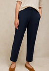White Stuff Illy Cropped Straight Trousers, Navy