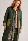 White Stuff Stella Longline Quilted Coat, Green