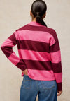 White Stuff Camilla Striped Collar Jumper, Pink Multi