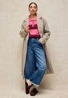 White Stuff Camilla Striped Collar Jumper, Pink Multi