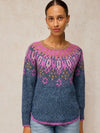 White Stuff Talia Knitted Jumper, Blue Multi
