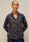 White Stuff Libby Cotton Shirt, Navy Multi