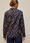 White Stuff Libby Cotton Shirt, Navy Multi