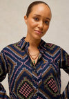 White Stuff Libby Cotton Shirt, Navy Multi