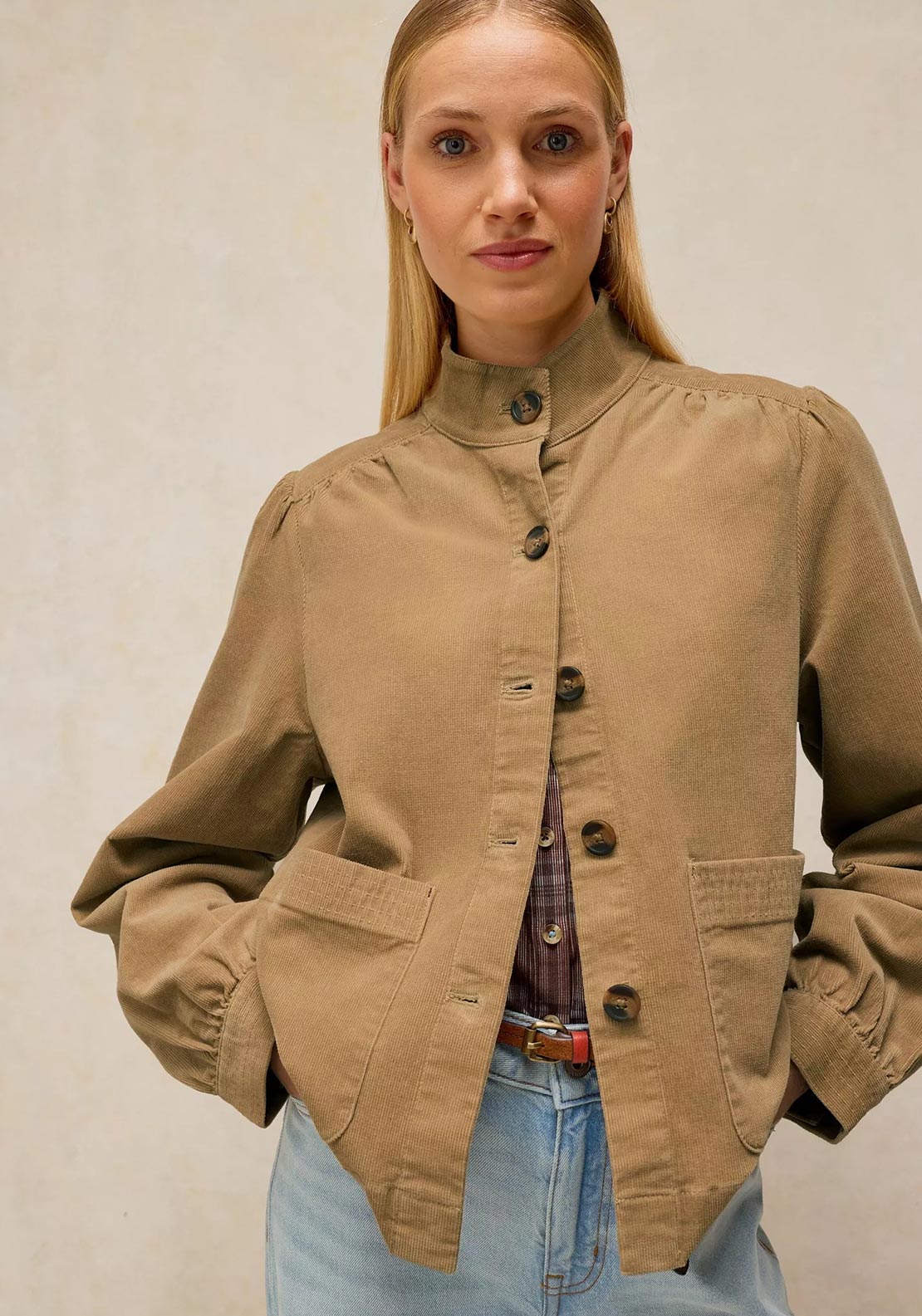 White Stuff Mila Corduroy Jacket, Beige