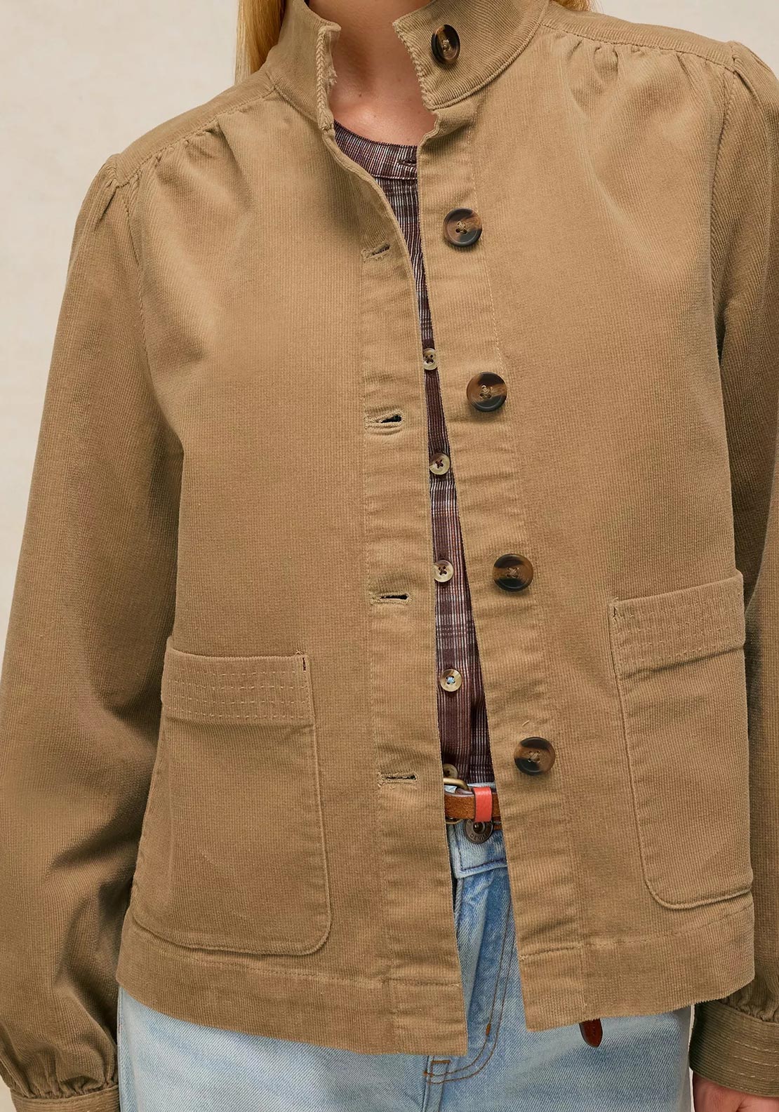 White Stuff Mila Corduroy Jacket, Beige