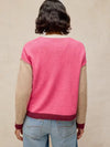 White Stuff Sansa Colour Block Cardigan, Pink Multi