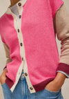 White Stuff Sansa Colour Block Cardigan, Pink Multi