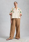 White Stuff Maeve Floral Embroidered Blouse, Ivory Multi
