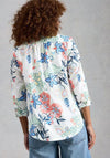 White Stuff Sophie Cotton Floral Print Shirt, White Multi
