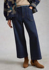 White Stuff Tia Cropped Wide Leg Jeans, Dark Denim