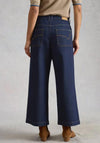 White Stuff Tia Cropped Wide Leg Jeans, Dark Denim