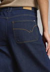 White Stuff Tia Cropped Wide Leg Jeans, Dark Denim