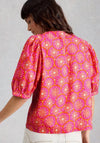 White Stuff Natalie Geoetric Print Blouse, Pink Multi