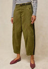 White Stuff Adeline Barrel Leg Trousers, Khaki Green