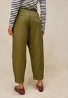White Stuff Adeline Barrel Leg Trousers, Khaki Green