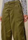 White Stuff Adeline Barrel Leg Trousers, Khaki Green