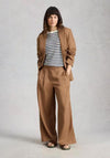 White Stuff Sasha Linen Wide Leg Trousers, Tan