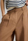 White Stuff Sasha Linen Wide Leg Trousers, Tan