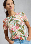 White Stuff Abbie Crew Neck T-Shirt, Ivory Multi