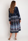 White Stuff Elisa Print Midi Dress, Navy