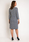 White Stuff Tallie Heart Print Jersey Knee Length Dress, Blue Print