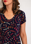 White Stuff Tallie Eco Vero Jersey Print Midi Dress, Navy