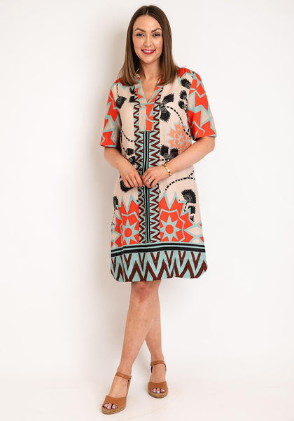 White Stuff June Linen Knee Length Shift Dress, Multi - McElhinneys White Stuff June Linen Knee Length Shift Dress, Multi - McElhinneys