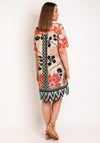 White Stuff June Linen Knee Length Shift Dress, Multi