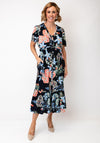 White Stuff Floral Button Up Front Casual Dress, Navy Multi