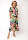 White Stuff Rua Botanical Print Jersey Dress, Green Multi