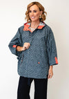 White Stuff Dog Print Light Rain Jacket, Navy Multi