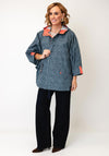 White Stuff Dog Print Light Rain Jacket, Navy Multi