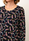 White Stuff Geometric Print Blouse, Navy Multi