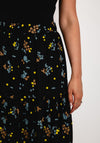 White Stuff Jamima Patterned A-line Midi Skirt, Black