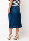 White Stuff Midi Denim Skirt, Dark Blue