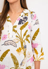 White Stuff Blaire Linen Tunic Top, White Multi