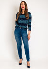 White Stuff Cassie Print T-Shirt, Teal Multi