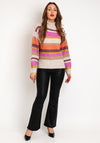 White Stuff Rainbow Stripe Jumper, Natural Multi