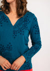 White Stuff Nelly Floral Print T-Shirt, Teal