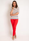 White Stuff Sydney Boat Neck Striped T-Shirt, Ivory Multi