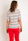 White Stuff Sydney Boat Neck Striped T-Shirt, Ivory Multi