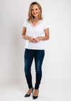 White Stuff Ellie Linen Lace Trim Top, Brilliant White