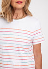 White Stuff Abbie Stripe T-Shirt, Ivory Multi
