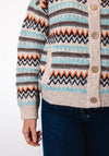 White Stuff Nordic Print Wool Cardigan, Multi
