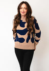 White Stuff Katie Abstract Print Jumper. Brown