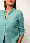 White Stuff Sophie Button Up Collared Shirt, Green