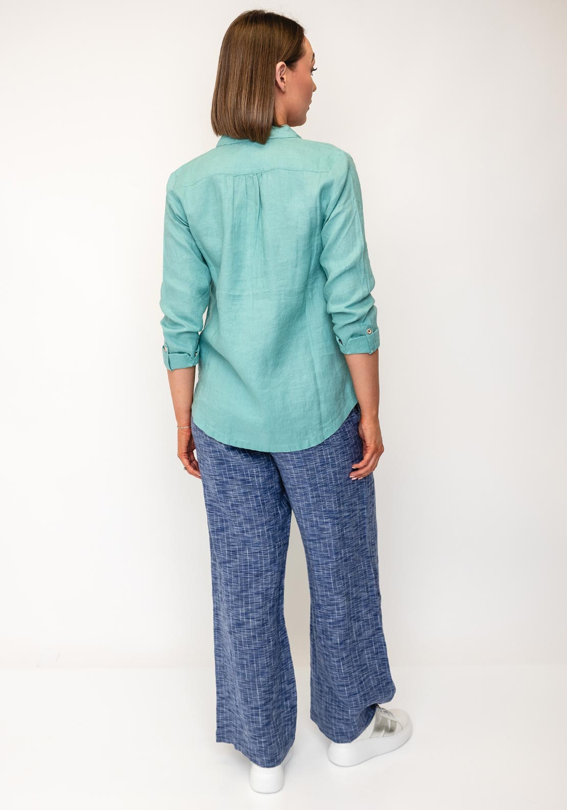 White Stuff Sophie Button Up Collared Shirt, Green