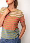 White Stuff Abbie Striped T-Shirt, Green