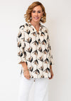 White Stuff Geometric Print Blouse, Beige Multi